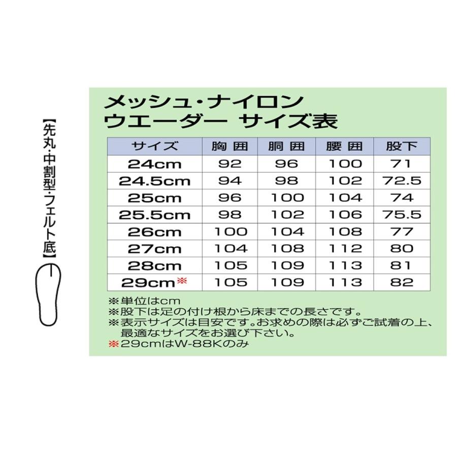 国内最安値 阪神素地 W 78 ヒップウエーダー 中割 25 安心の定価販売