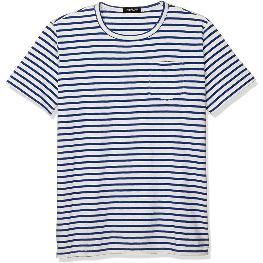 輝く高品質な リプレイ ヤーンダイ ストライプ ライトスラブジャージー Tシャツ T Shirts メンズ ナチュラル ブルー Eu L 日本サイズl相 爆安プライス Mediquicklab Com