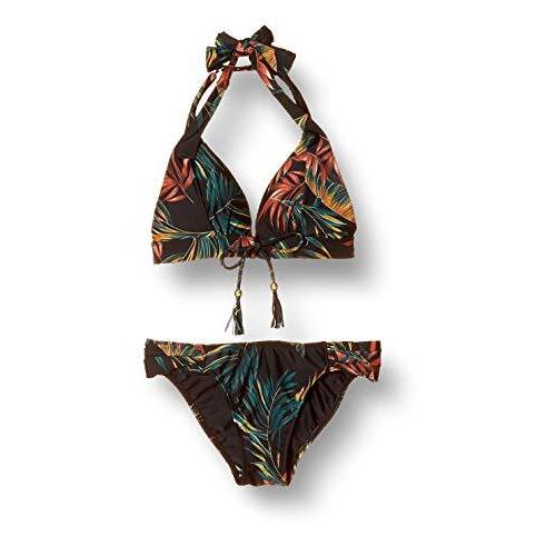 無料長期保証 三愛水着楽園 水着 自然なボリュームアップ ノンワイヤー Leaf ナチュラルアップ ビキニ レディース Bl ブラック 9 魅了 Www Tiebreak Fr