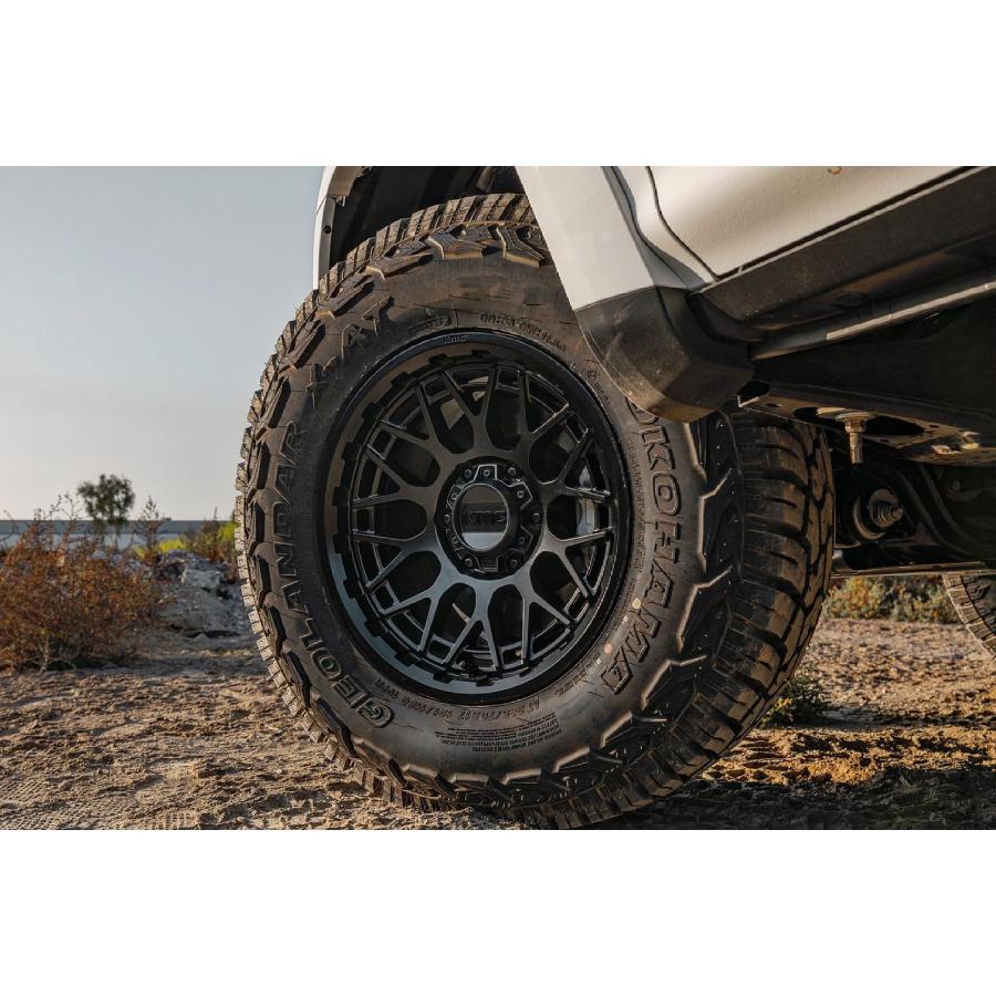 US オフ系 KMC KM722 TECHNIK 8.5J×17in IS18 139.7 アンスラサイト