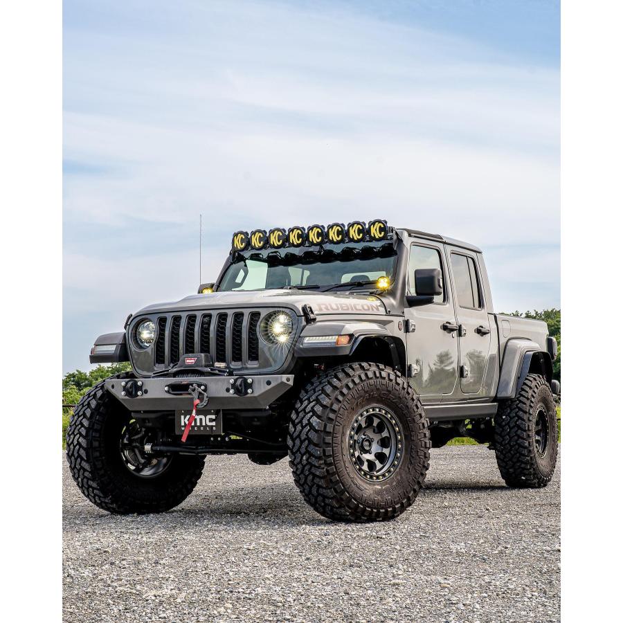 USオフ系 チューナサイズ マシーン 新品4本 KMC KM550 RIOT SBL 8.5J 17in IS10 JEEP ラングラー ...