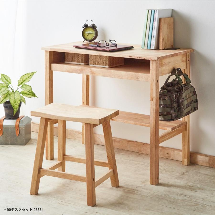 ワーク机 椅子2点セット90幅 木製ワーキング作業台 イス付 多目的