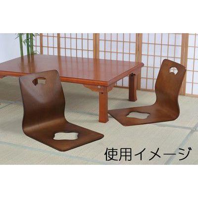 【美品】木製 座椅子 ４台まとめ売りセット 背もたれ付 和モダン ブラウン 茶色 木製座椅子/和座いす 4点セット 背付きイス ブラウン／ナチュラル
