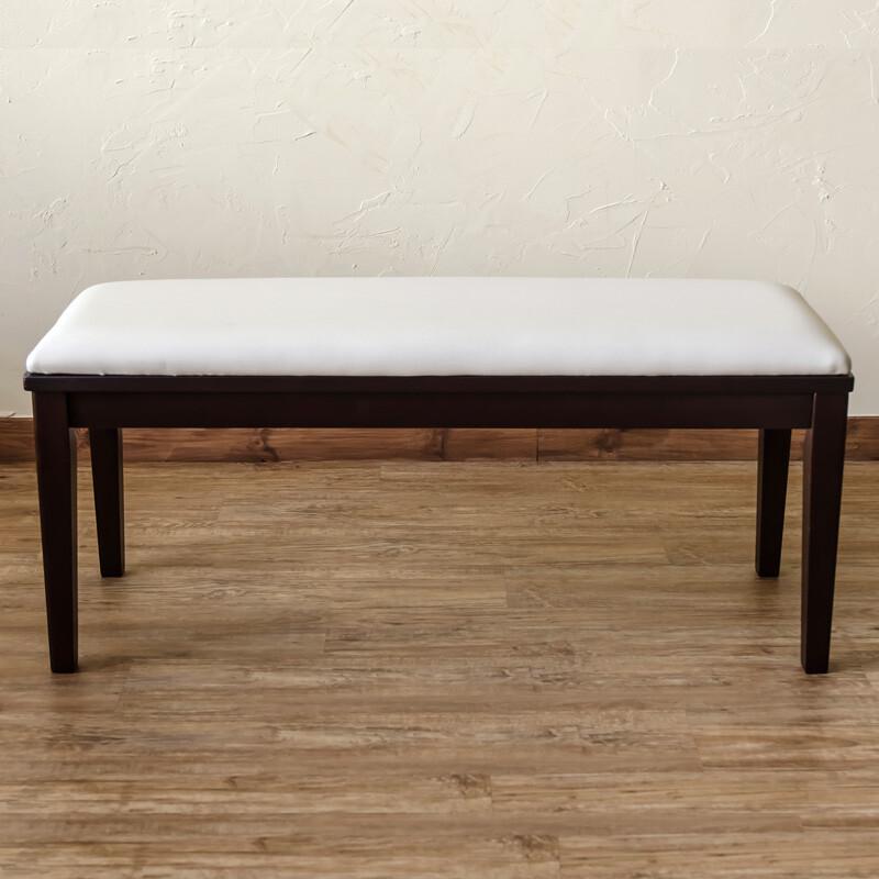 モダンダイニングベンチ 木製チェアー 安い食卓椅子 ウエンジ/ホワイト