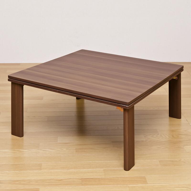 こたつテーブル おしゃれ安い家具調折れ脚コタツ80幅正方形 木製炬燵