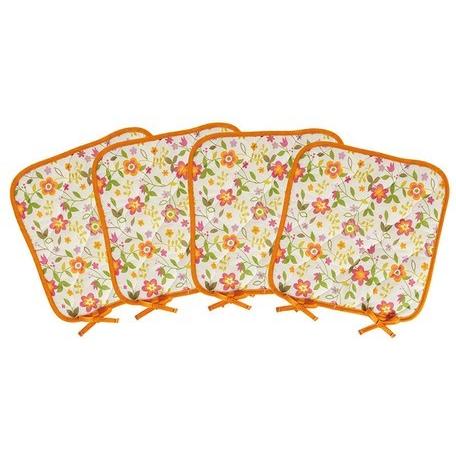 在庫処分特価 4枚組椅子カバークッション キルティングダイニング