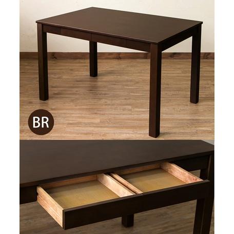 ダイニングテーブル110幅 ヴィンテージ風引き出し付食卓