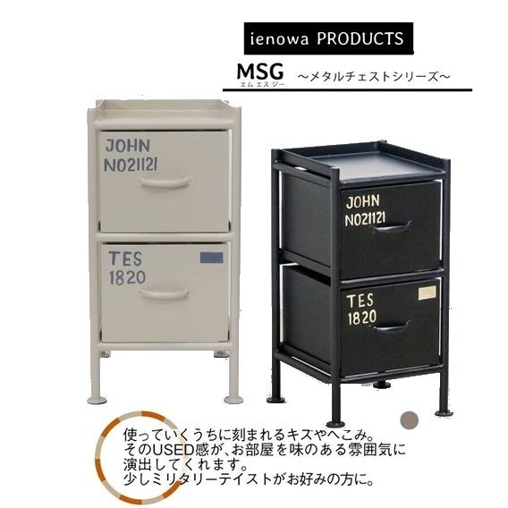 ienowa（イエノワ） スチールチェスト縦型2杯引出 イエノワチェスト