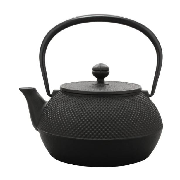 岩鋳（IWACHU） 南部鉄器 鉄瓶 7型アラレ IH対応 900ml 黒焼付 日本製