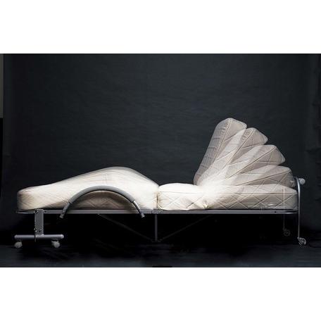 14段階リクライニングベッド 木製 棚付き折りたたみベッドシングル