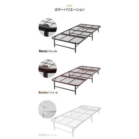 折りたたみ式 パイプベッド シングル ラクラクコンパクト収納式 ベッド