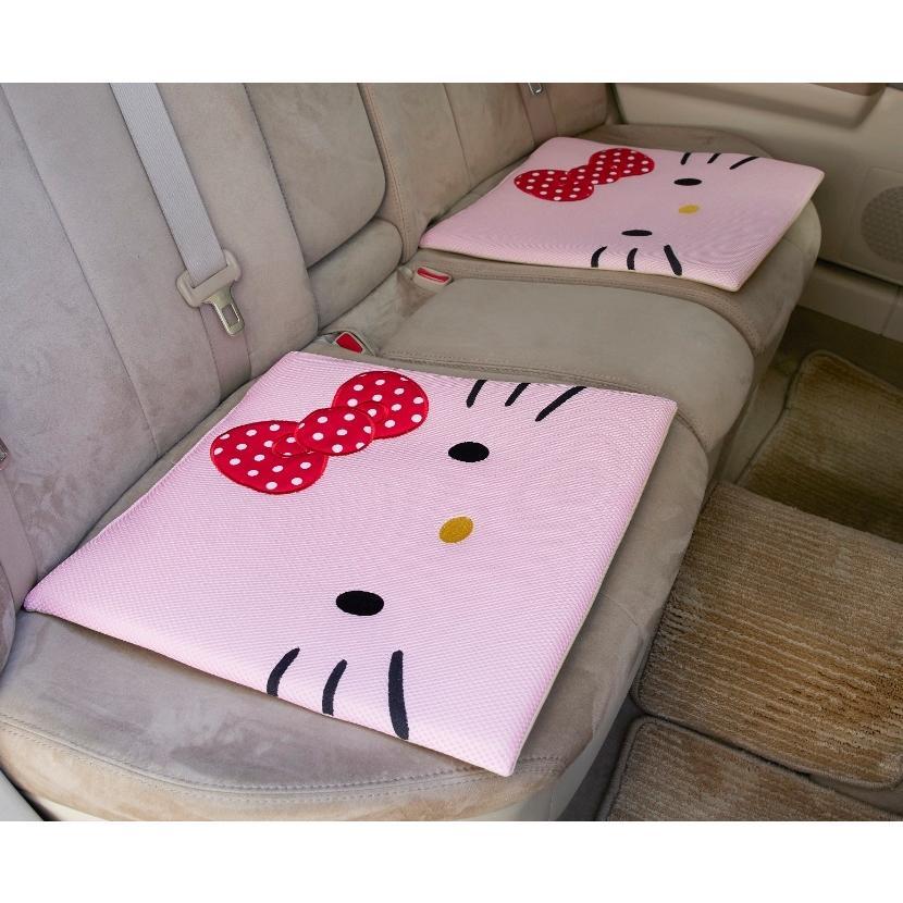 新品♡レア♡サンリオ♡ピンクのキティちゃんカーシートクッション sanrio 特価 キティカーシート2点セット ピンク ハローキティ