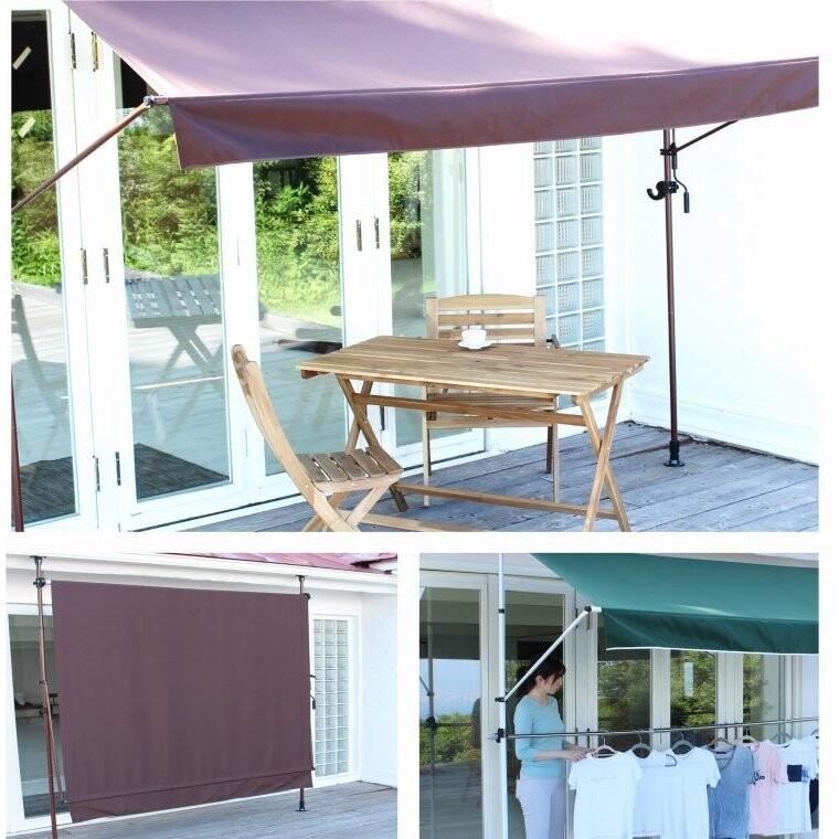 け*坊様 ガーデンパラソル　サンシェード　テント　日除け 3m 日よけスクリーン＆ブラインド つっぱり日除けサンシェード