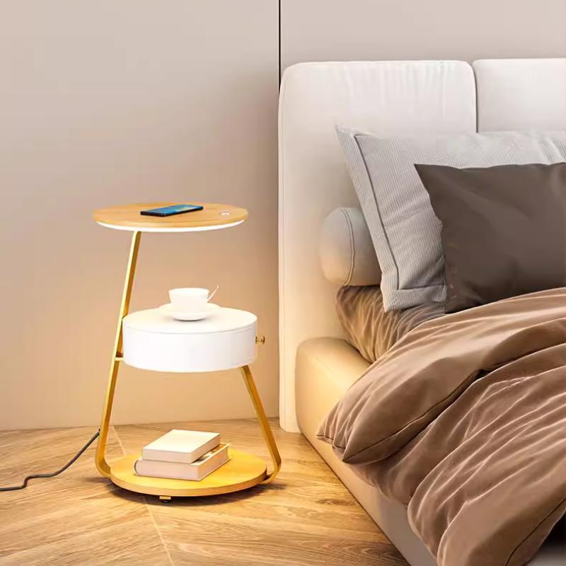 ワイヤレス 充電 サイドテーブル ナイトテーブル 引出し インテリア