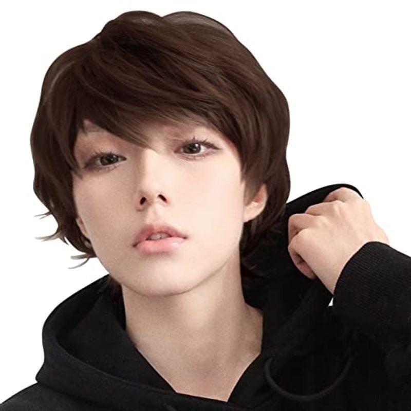 保存版 ウィッグ メンズ ショート カール Arzer かつら 男装 短髪 巻き髪 Wigスタイリストプロ推薦 クール ゆるふわ 耐熱 変装 唖光