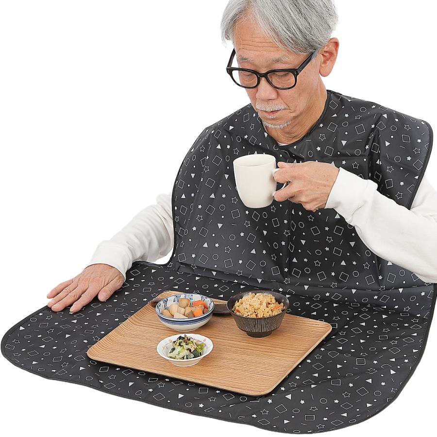 Libexy 介護用エプロン お食事用エプロン テーブルに掛けられる ワイド 高齢者 大人 シニア 介助 洗える 洗濯可 防水 かわいい 食べこぼし防止 大きい [M便 1/3] |  | 05