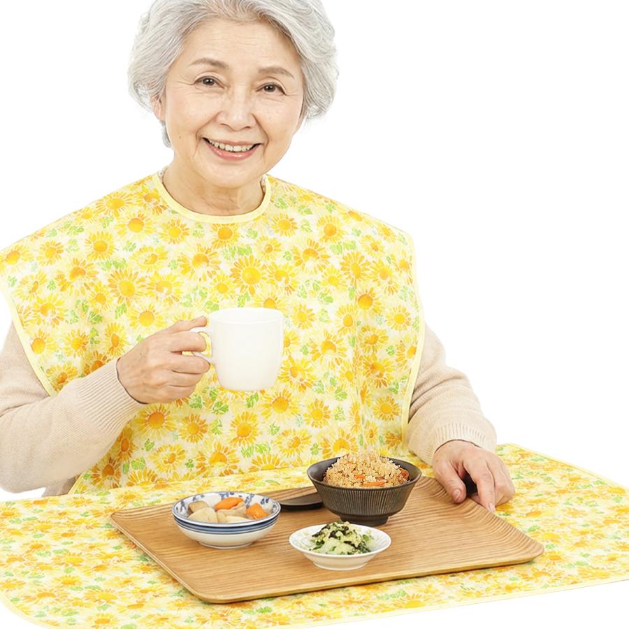 Libexy 介護用エプロン お食事用エプロン テーブルに掛けられる ワイド 高齢者 大人 シニア 介助 洗える 洗濯可 防水 かわいい 食べこぼし防止 大きい [M便 1/3] |  | 06