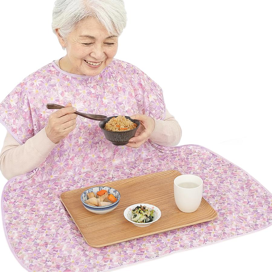 Libexy 介護用エプロン お食事用エプロン テーブルに掛けられる ワイド 高齢者 大人 シニア 介助 洗える 洗濯可 防水 かわいい 食べこぼし防止 大きい [M便 1/3] |  | 07