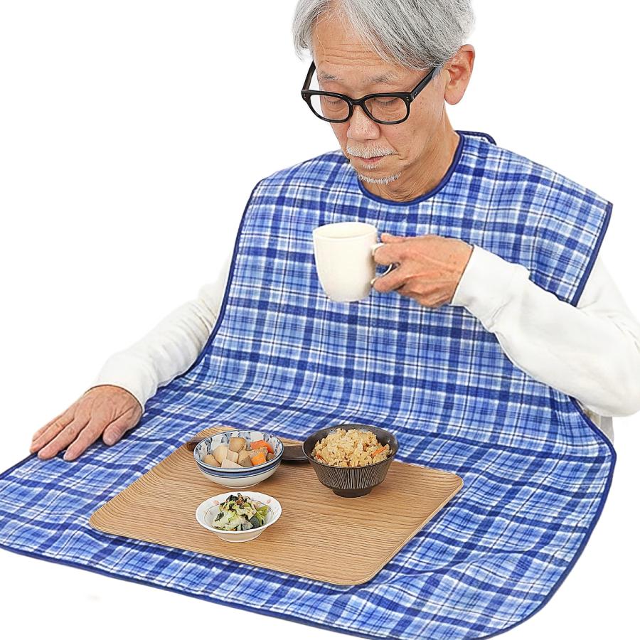 Libexy 介護用エプロン お食事用エプロン テーブルに掛けられる ワイド 高齢者 大人 シニア 介助 洗える 洗濯可 防水 かわいい 食べこぼし防止 大きい [M便 1/3] |  | 11