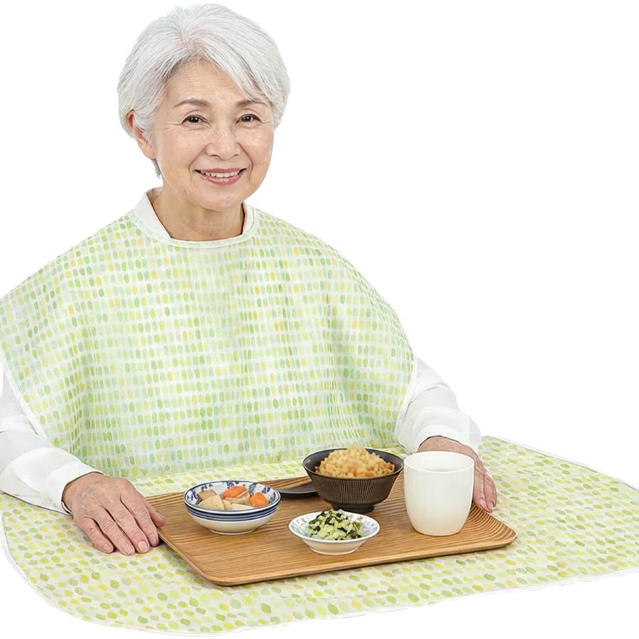 Libexy 介護用エプロン お食事用エプロン テーブルに掛けられる ワイド 高齢者 大人 シニア 介助 洗える 洗濯可 防水 かわいい 食べこぼし防止 大きい [M便 1/3] |  | 02