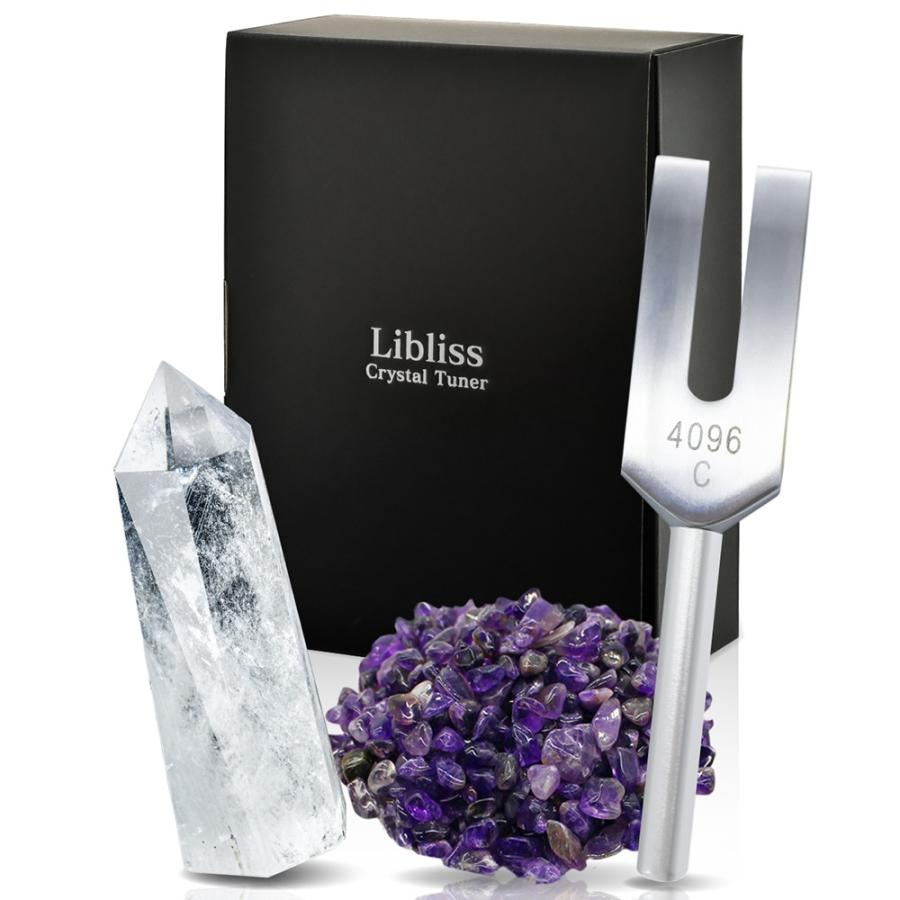 Libliss  【ヒーラーの推薦】 クリスタルチューナー 音叉 4096hz 浄化 水晶 さざれ石付き 5点セット｜libliss｜22