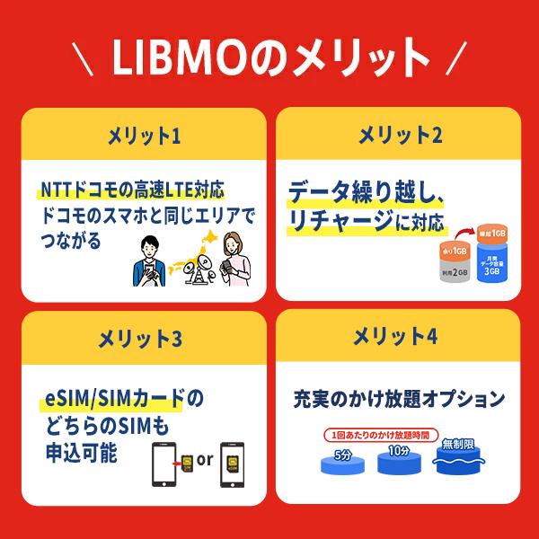 LIBMO エントリーパッケージ ドコモ対応SIM データ専用/SMS/音声通話 （格安SIM、SIMフリー） |  | 02