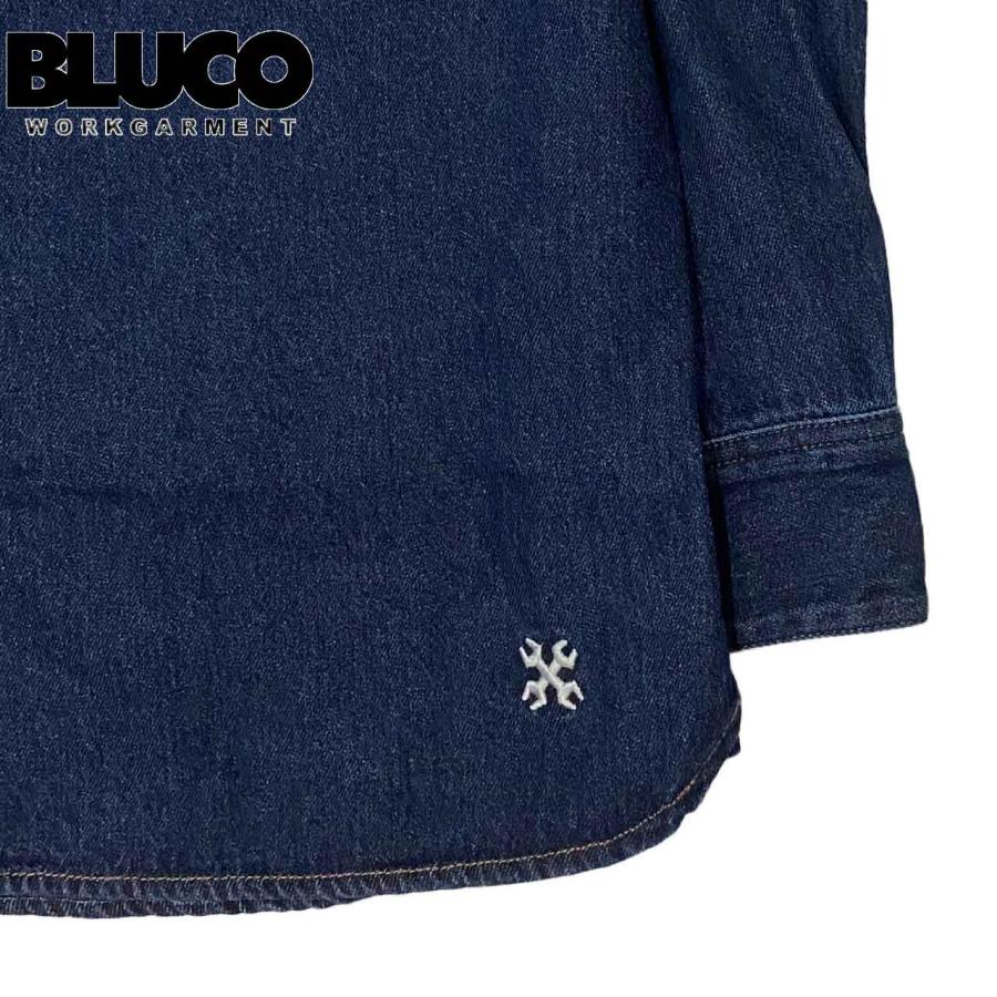 BLUCO ブルコ DENIM WORK SHIRT デニム ワークシャツ 1122 NAVY ネイビー