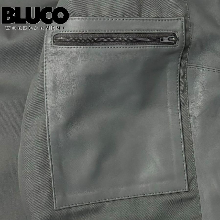 BLUCO ブルコ LEATHER COACH JACKET レザー コーチジャケット 147-31-008の画像