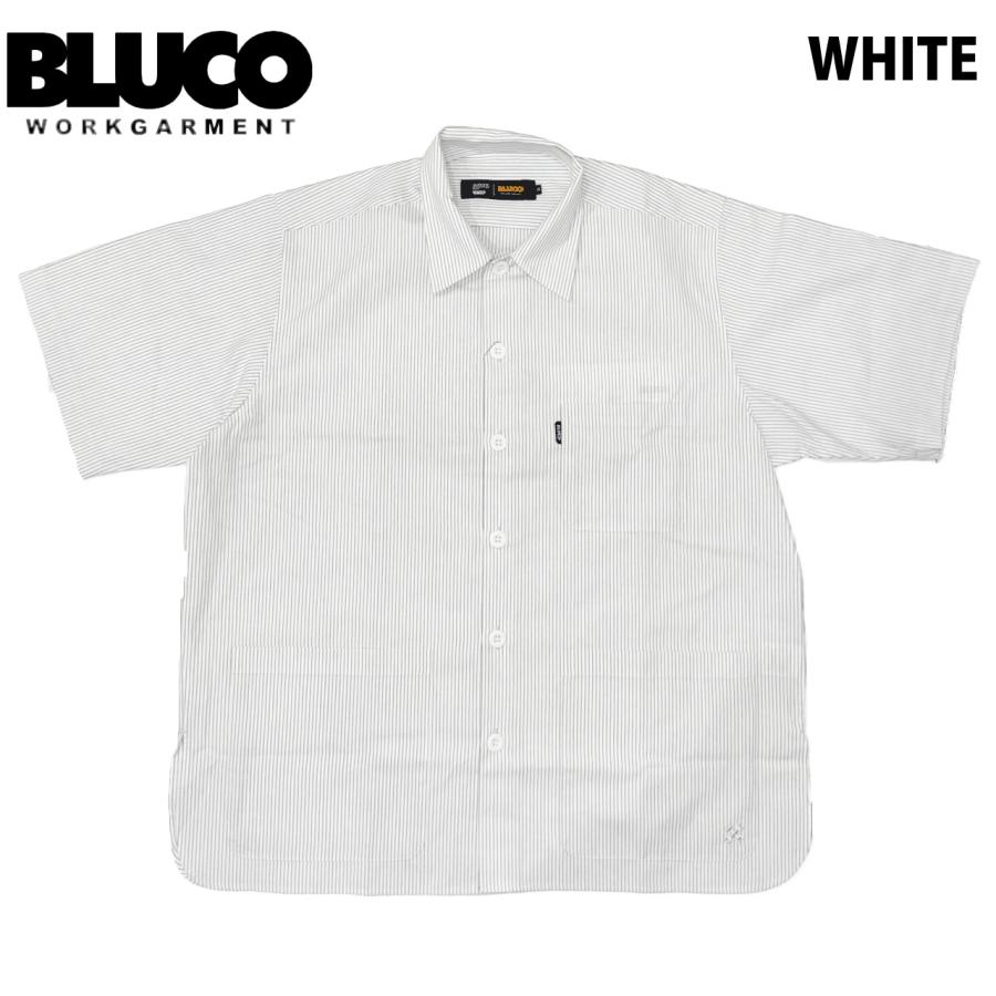 BLUCO（ブルコ） GARAGE STRIPE WORK SHIRT S/S ガレージ ストライプ