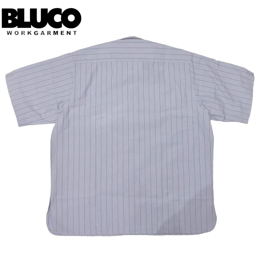 BLUCO（ブルコ） GARAGE STRIPE WORK SHIRT S/S ガレージ ストライプ
