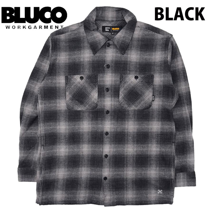 BLUCO（ブルコ） OMBRE CHECK FLANNEL SHIRT オンブレーチェック