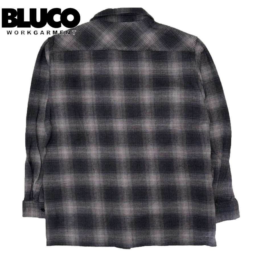 BLUCO（ブルコ） OMBRE CHECK FLANNEL SHIRT オンブレーチェック