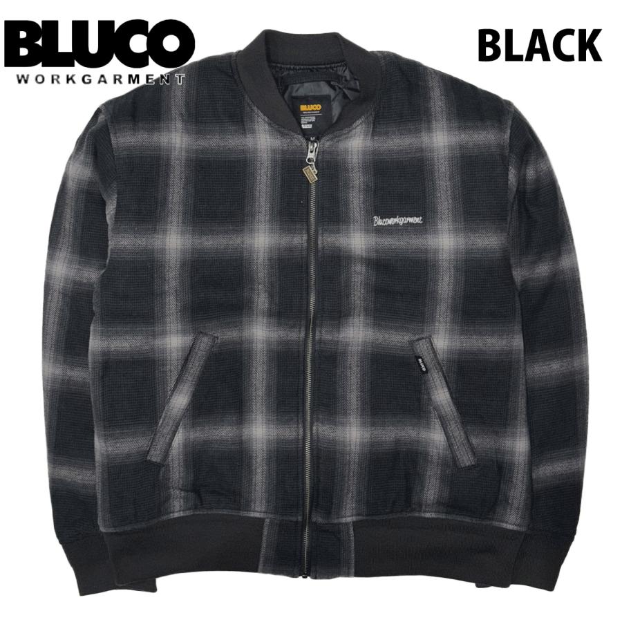 BLUCO（ブルコ） OMBRE CHECK BOMBER JACKET オンブレーチェック