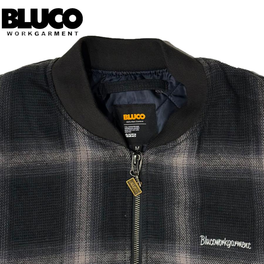 BLUCO（ブルコ） OMBRE CHECK BOMBER JACKET オンブレーチェック