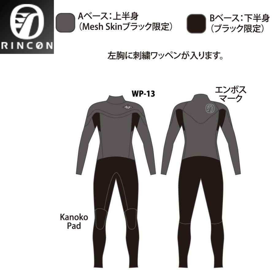 RINCON リンコン BZ 冬用ウェットスーツ バックジップ 3/4/5mm