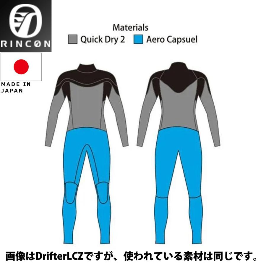 RINCON リンコン BZ 冬用ウェットスーツ バックジップ ライン入り 5×3
