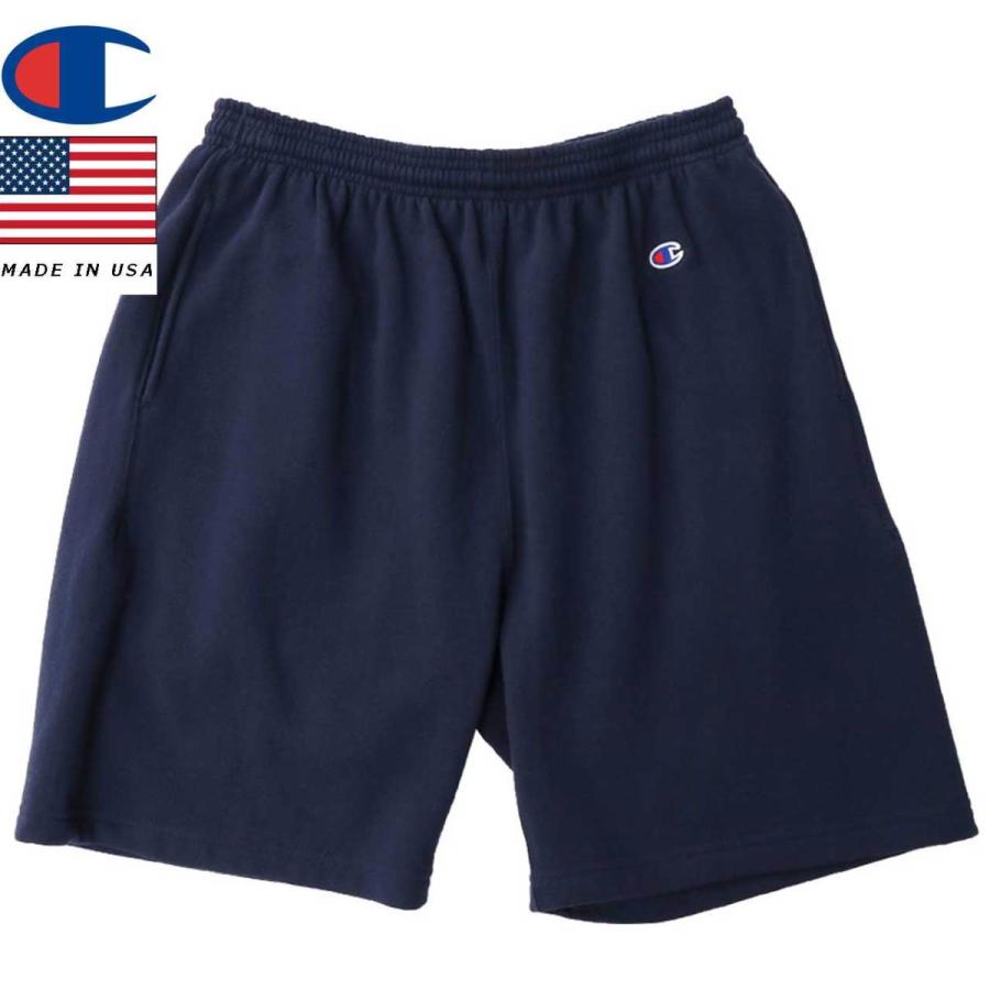 チャンピオン スウェットショートパンツ 9oz MADE IN USA C5-R501 ネイビー