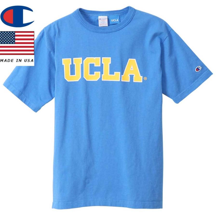 Champion チャンピオン Tシャツ ティーテンイレブン ショートスリーブTシャツ MADE IN USA C5-T304 UCLA ライトブルー｜libra-ssy