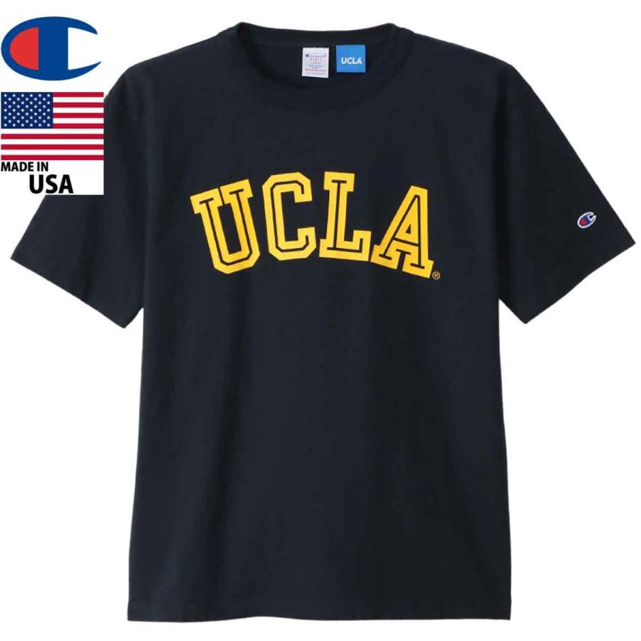チャンピオン T1011 ティーテンイレブン UCLA US Tシャツ MADE IN USA C5-V301 ネイビー｜libra-ssy