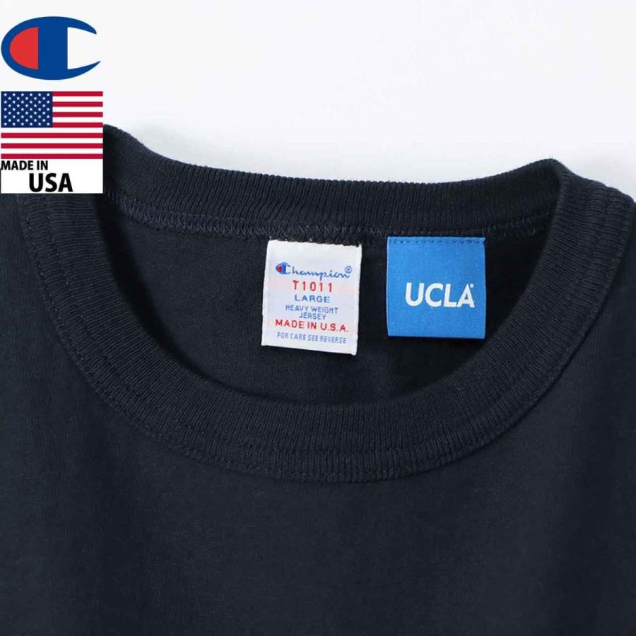 チャンピオン T1011 ティーテンイレブン UCLA US Tシャツ MADE IN USA C5-V301 ネイビー｜libra-ssy｜03