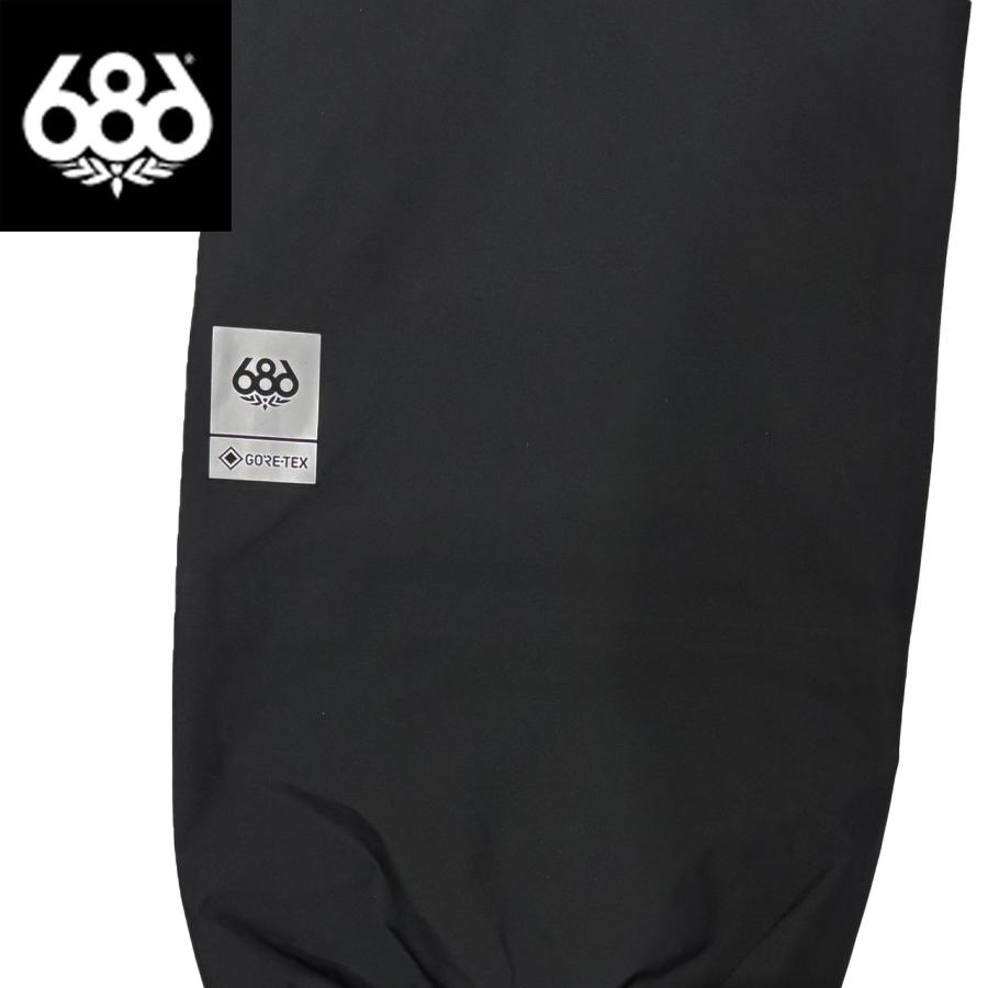 686 シックスエイトシックス MENS GORE-TEX 3L ATV BIB - BLACK ゴアテックス スノーボードウェア M5WN249-BLKの画像
