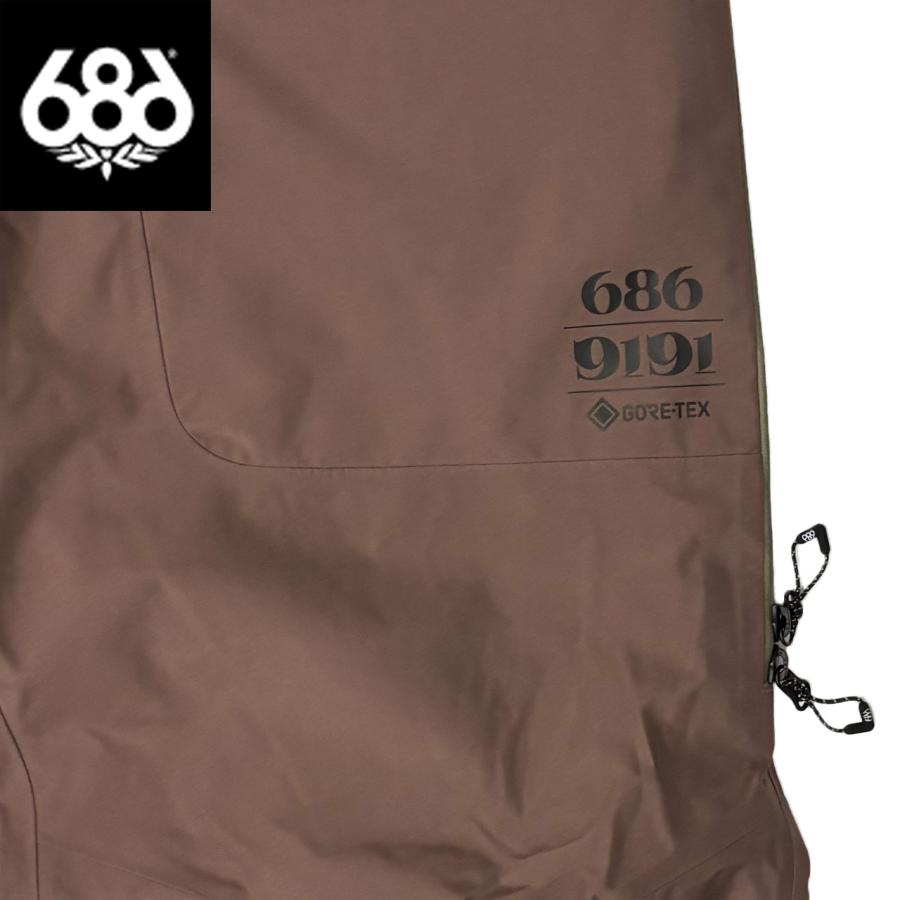 686 シックスエイトシックス MENS GORE-TEX 3L ATV BIB - PEPPERCORN ゴアテックス スノーボードウェア M5WN249-PEPCの画像