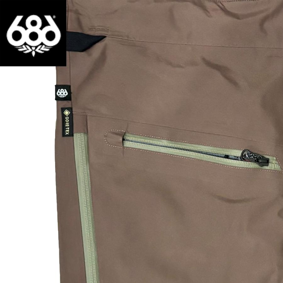 686 シックスエイトシックス MENS GORE-TEX 3L ATV BIB - PEPPERCORN ゴアテックス スノーボードウェア M5WN249-PEPCの画像