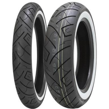 150/80B16 M/C 77H(WW)TL ホワイトウォール リアタイヤ Shinko SR777