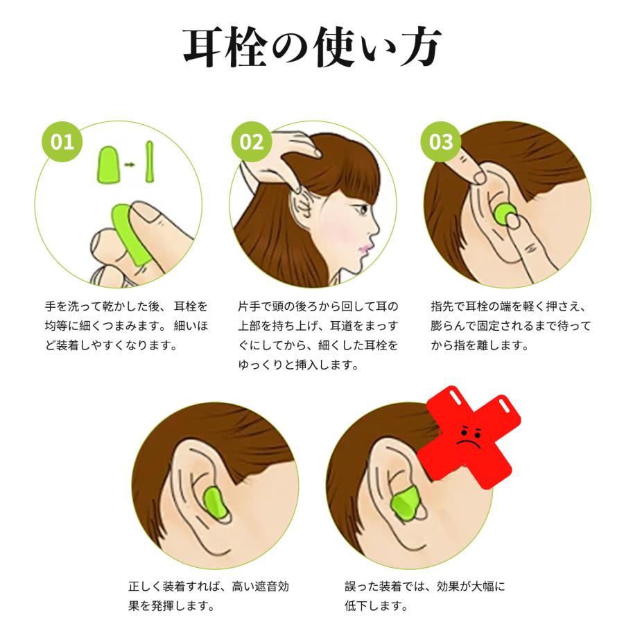 痛くならない!!】耳栓 超低反発 12個セット 水洗いOK 軽量 高性能 遮音
