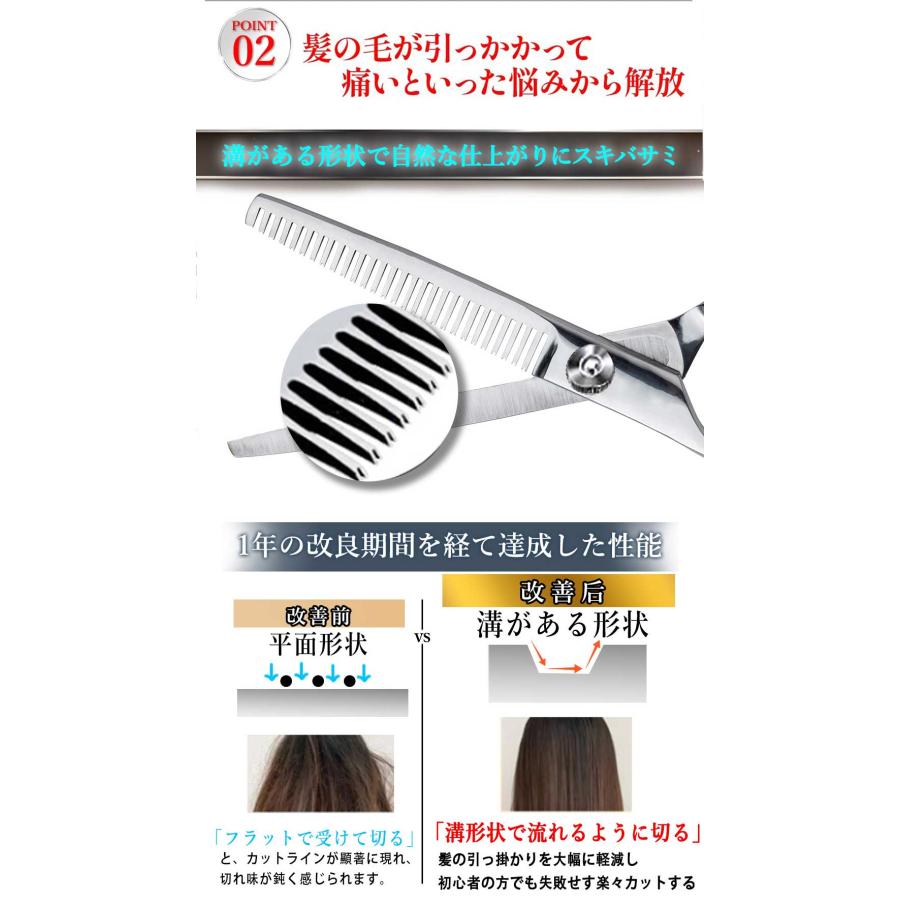 美容師国家試験 カットはさみ・すきばさみ・コームセット新品未使用 安心一年保証】初心者 散髪用ハサミ 9点セット すきバサミ ヘア