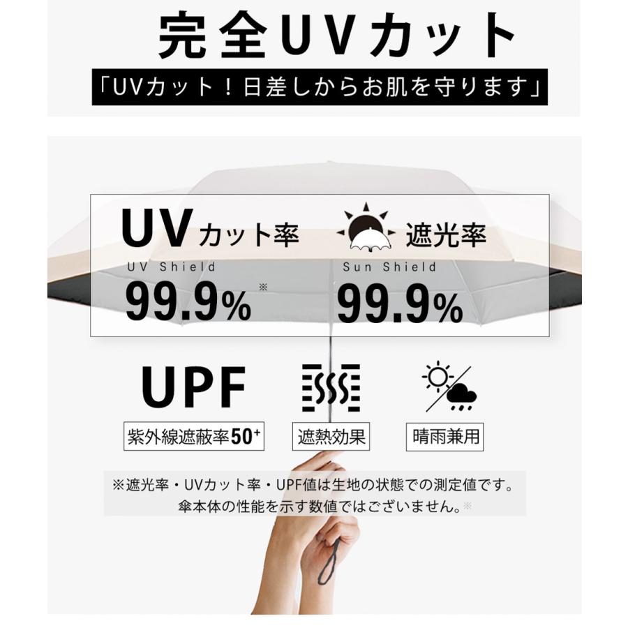 【軽量】日傘 折りたたみ 完全遮光 遮熱 UVカット 折りたたみ傘 100％ 遮光 レディース 軽量 軽い 晴雨兼用 おしゃれ 折り畳み 日傘 傘 かわいい 熱中対策｜libratone｜06