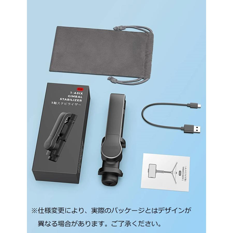 スマホジンバル 単軸スタビライザー コンパクト 自撮り棒 Bluetooth
