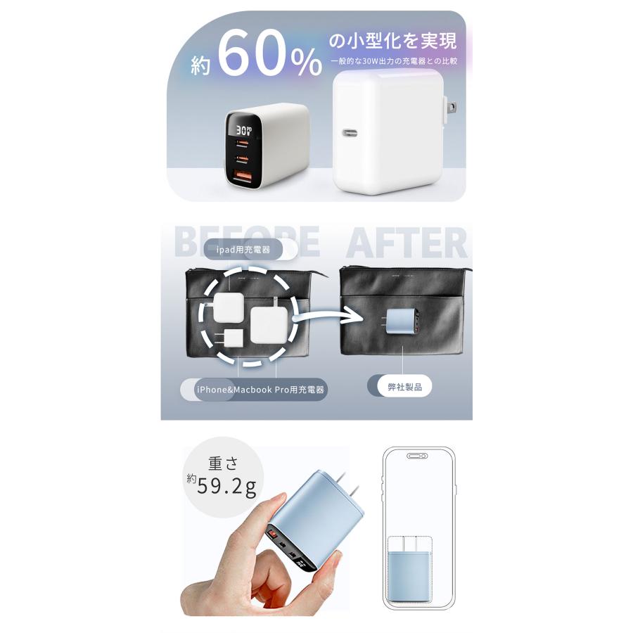 iphone16対応・三台同時充電可能】充電器 typec コンセント AC iphone16対応・三台同時充電可能】充電器 typec コンセント AC
