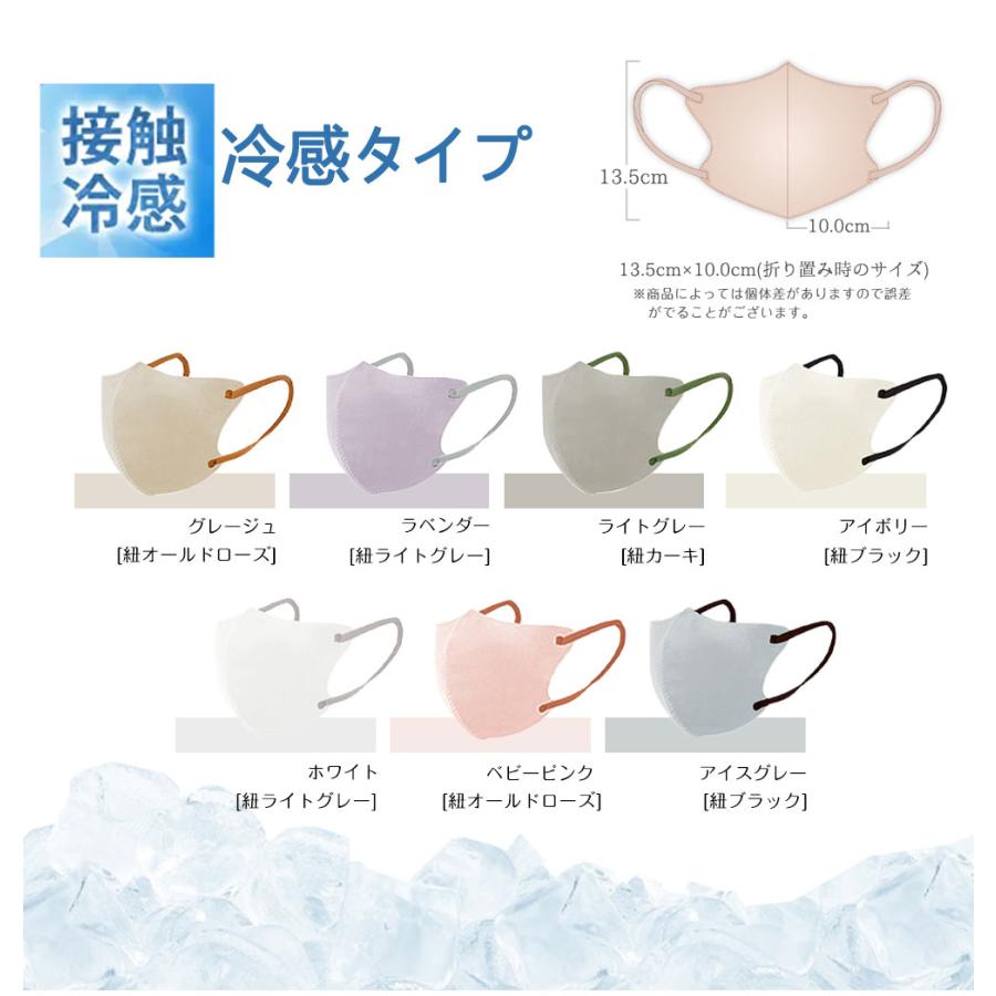 大容量 60枚 3dマスク 冷感マスク 立体マスク 不織布 接触冷感 バイ